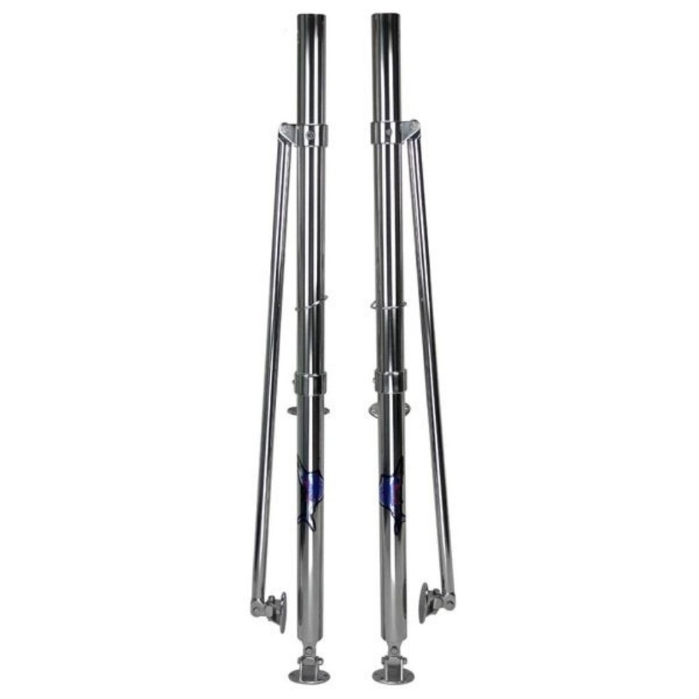 Kilwell Longreach 12K Carbon ST Outrigger Poles and Reelax Midi 1250 Bases Set 7.25m 2pc 47mm Pair