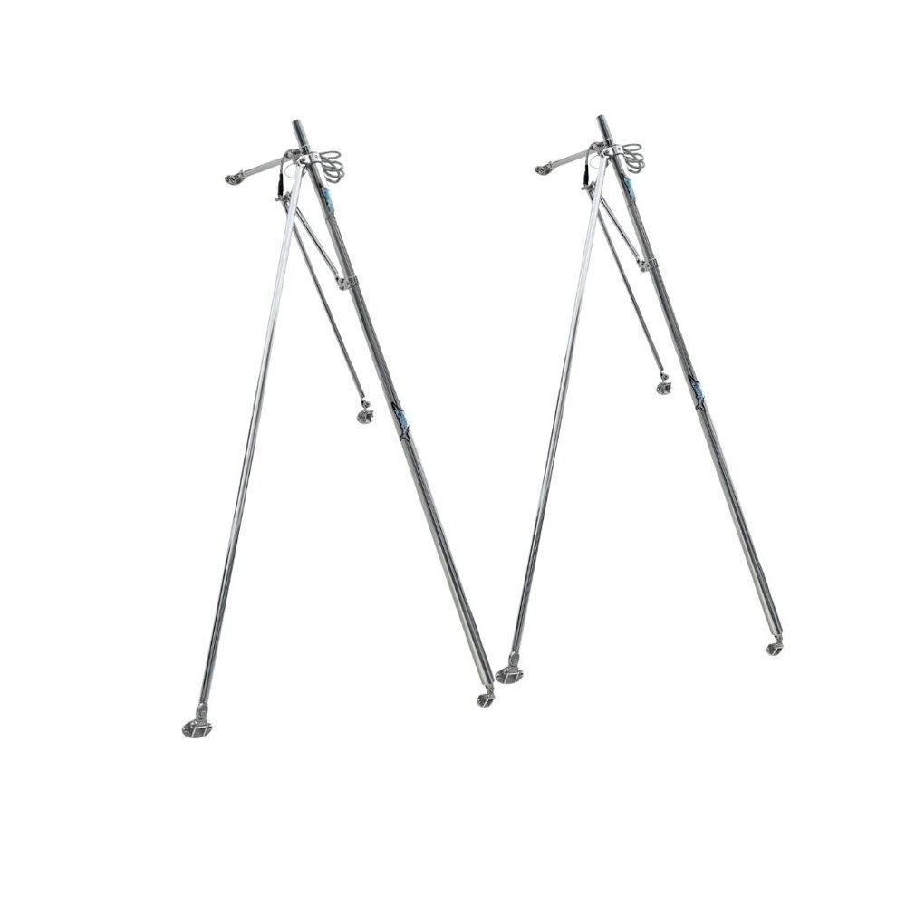 Kilwell Longreach 12K Carbon ST Outrigger Poles and Reelax Maxi 2000 Bases Set 9.5m 2pc 47mm Pair