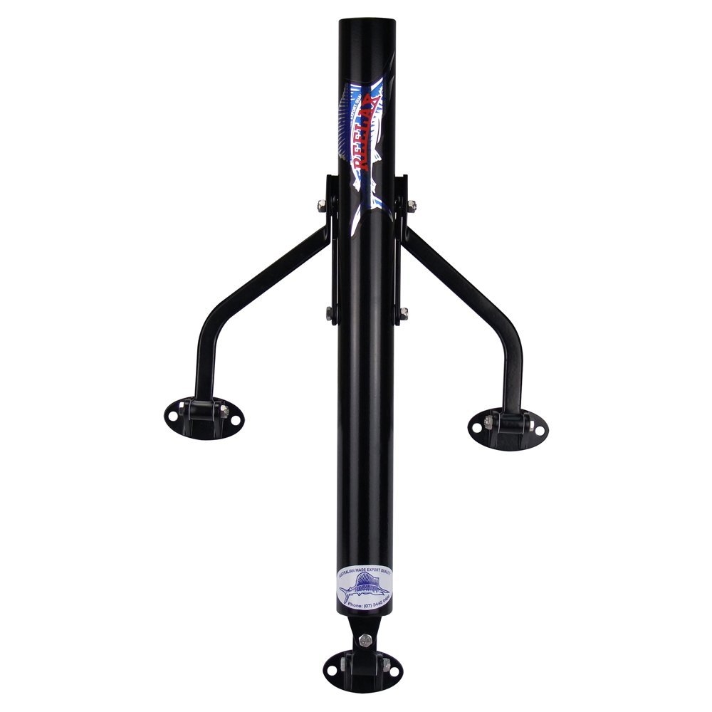 Reelax Reef 550 Stainless Steel Outrigger Bases 2pc Black