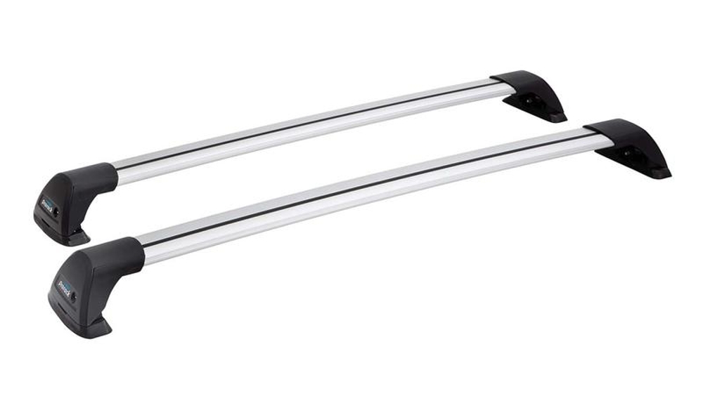 Prorack Aero Roof Rack Flush Bar Pair Silver 105 and 110cm