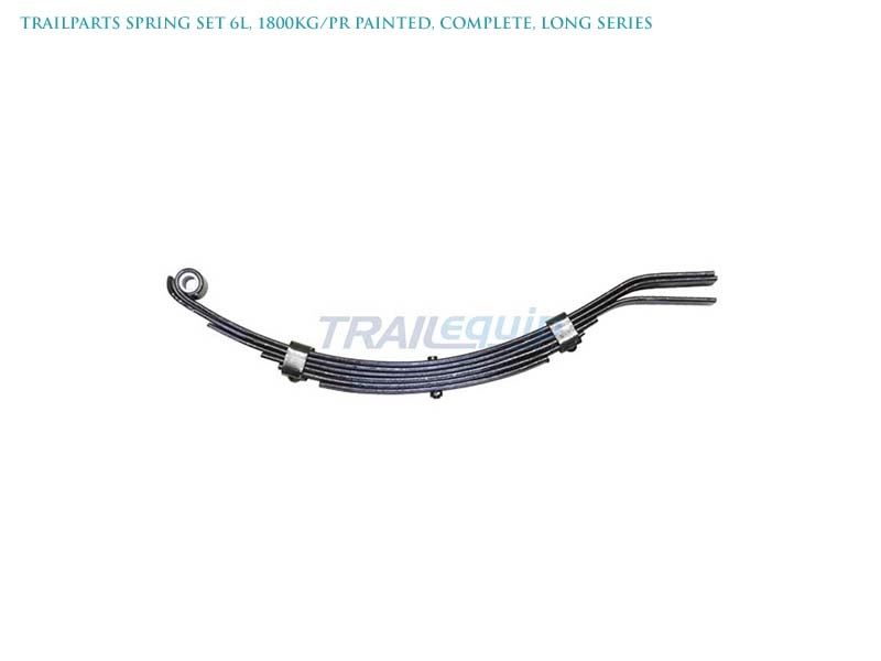 Trailparts Spring Set 6L 1800kg/pr Painted Complete Long Series