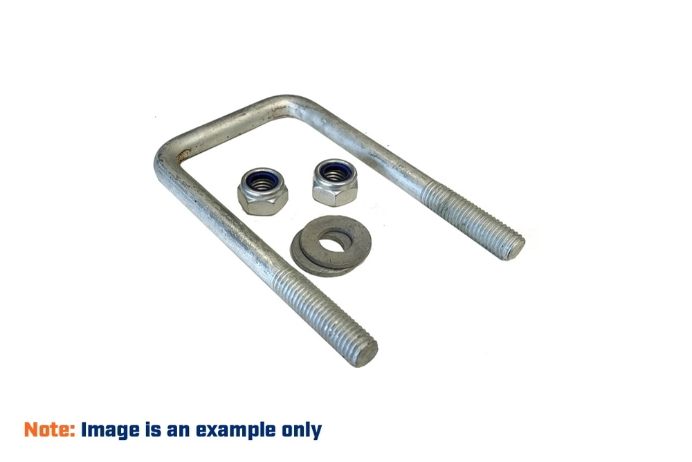 Trailparts U-Bolts Square 165mm Length x 65mm Width Inside x M12 Diameter Galvanised Trailparts U-Bolts Square 165mm Length x 65mm Width Inside x M12 Diameter Galvanised