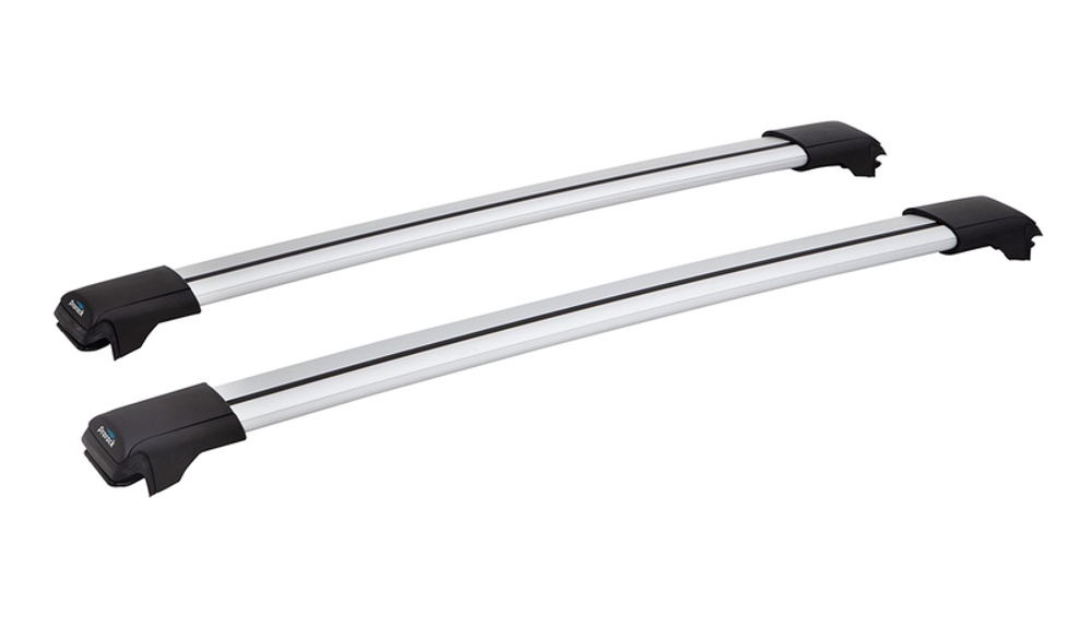 Prorack Aero Roof Rack Rail Bar Pair Silver 92 to 108cm