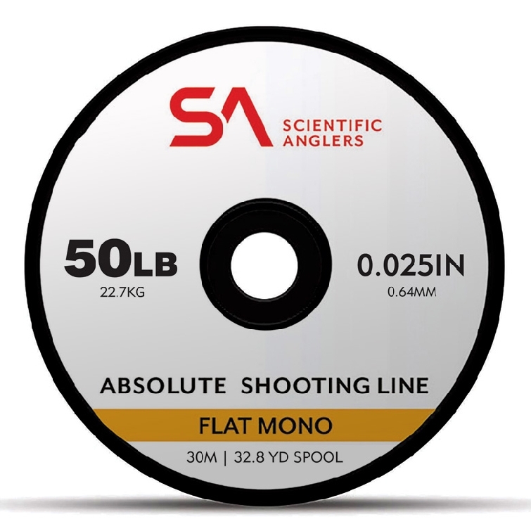 Scientific Anglers Absolute Shooting Line Flat Mono 50lb 30m
