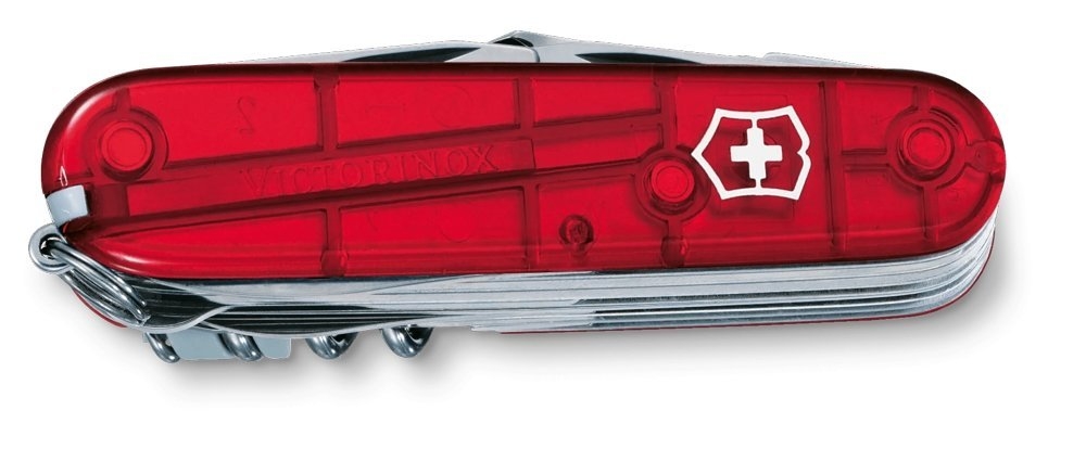 Victorinox Swiss Champ 33-in-1 Swiss Army Pocket Knife Red Translucent