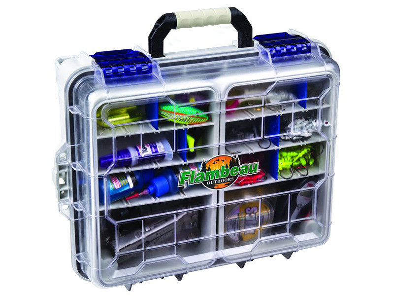 Flambeau Waterproof Satchel 3000 with 2 Tuff Tainers - Missing dividers