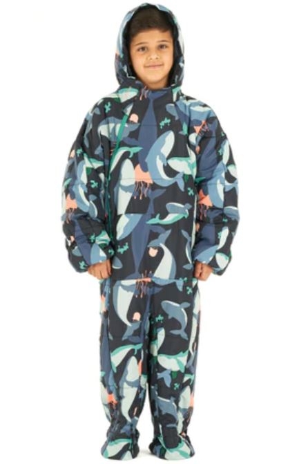 Selk'Bag Kids Recycled Wearable 13C Sleeping Bag Deep Sea M