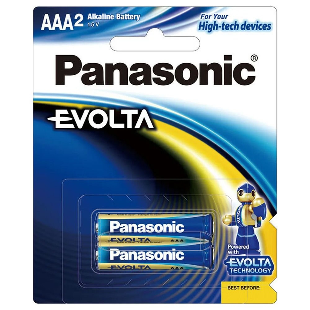 Panasonic EVOLTA Premium Alkaline Batteries AAA 2-Pack