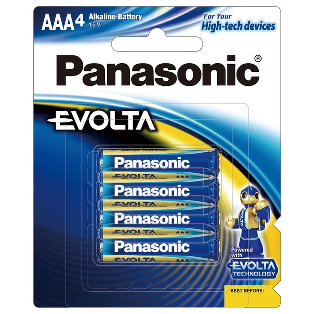 Panasonic EVOLTA Premium Alkaline Batteries AAA 4-Pack