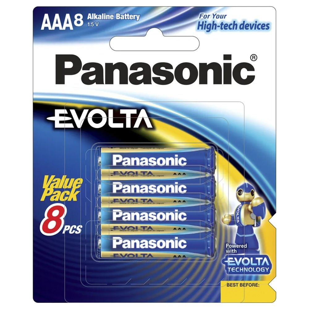Panasonic EVOLTA Premium Alkaline Batteries AAA 8-Pack
