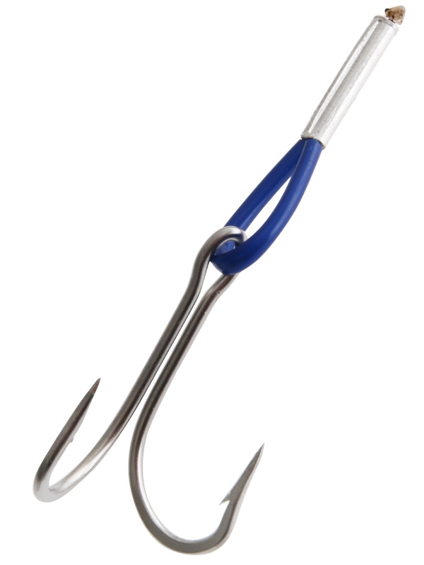 Black Magic Saltwater Chicken Feathered Lure 100mm Black/Purple Double Hook