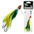 Black Magic Saltwater Chicken Feathered Lure 85mm Double Hook Green/Yellow