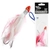 Black Magic Saltwater Chicken Feathered Lure 85mm Double Hook Pink/White