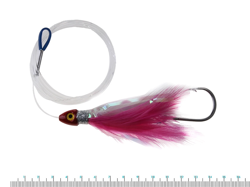 Black Magic Saltwater Chicken Feathered Game Lure 85mm Double Hook