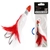 Black Magic Saltwater Chicken Feathered Lure 85mm Double Hook Red/White
