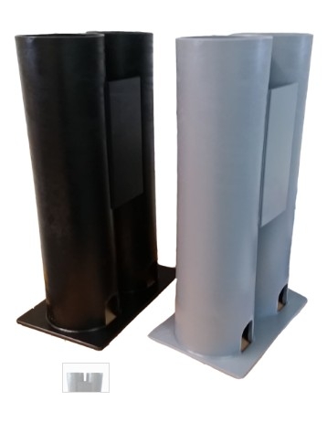 Hi Tech Plate Mounted Double Tuna Tubes Black