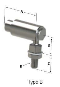 Pretech 3300 Series Stainless Control Cable Ball Joint 10-32