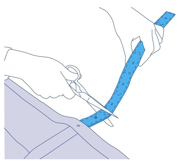 Blue Performance Bunk Net Lee Cloth 1700 x 530mm