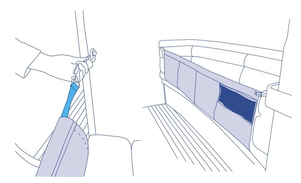 Blue Performance Bunk Net Lee Cloth 1700 x 530mm