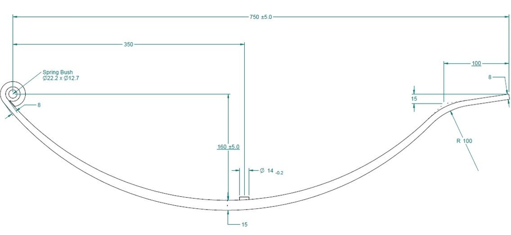 Trojan Trailer Taper Leaf Spring Kit Trojan Trailer Taper Leaf Spring Kit