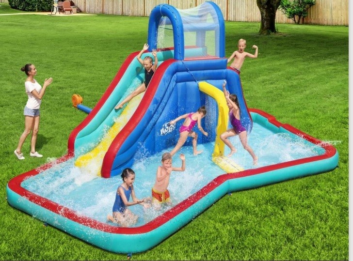 H2OGO! Waterfall Waves Mega Water Park Inflatable Slide 
