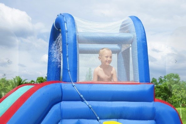 H2OGO! Waterfall Waves Mega Water Park Inflatable Slide 