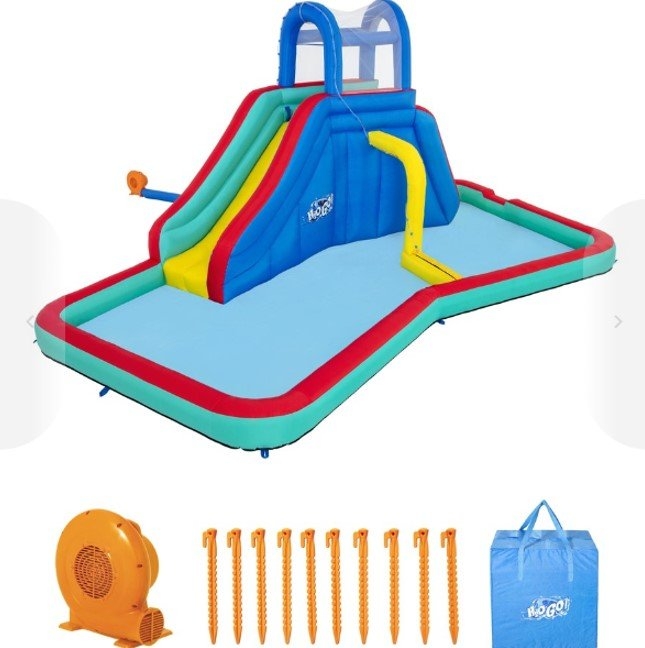 H2OGO! Waterfall Waves Mega Water Park Inflatable Slide 