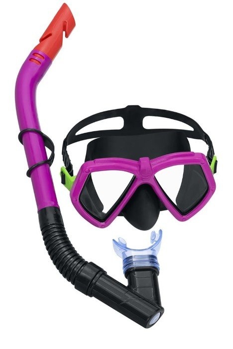 Bestway Dominator Youth Mask and Snorkel Set Black/Pink