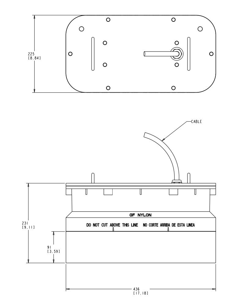 Airmar R111C-LH Low-High CHIRP In-Hull Transducer 2kW No Connector