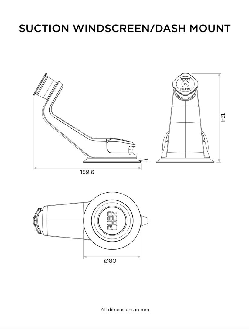 Quad Lock Windscreen/Dash Car Mount