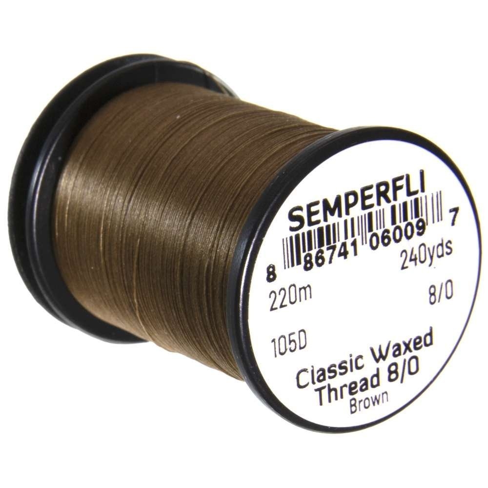Semperfli Classic Waxed Thread 8/0 240 Yards Brown