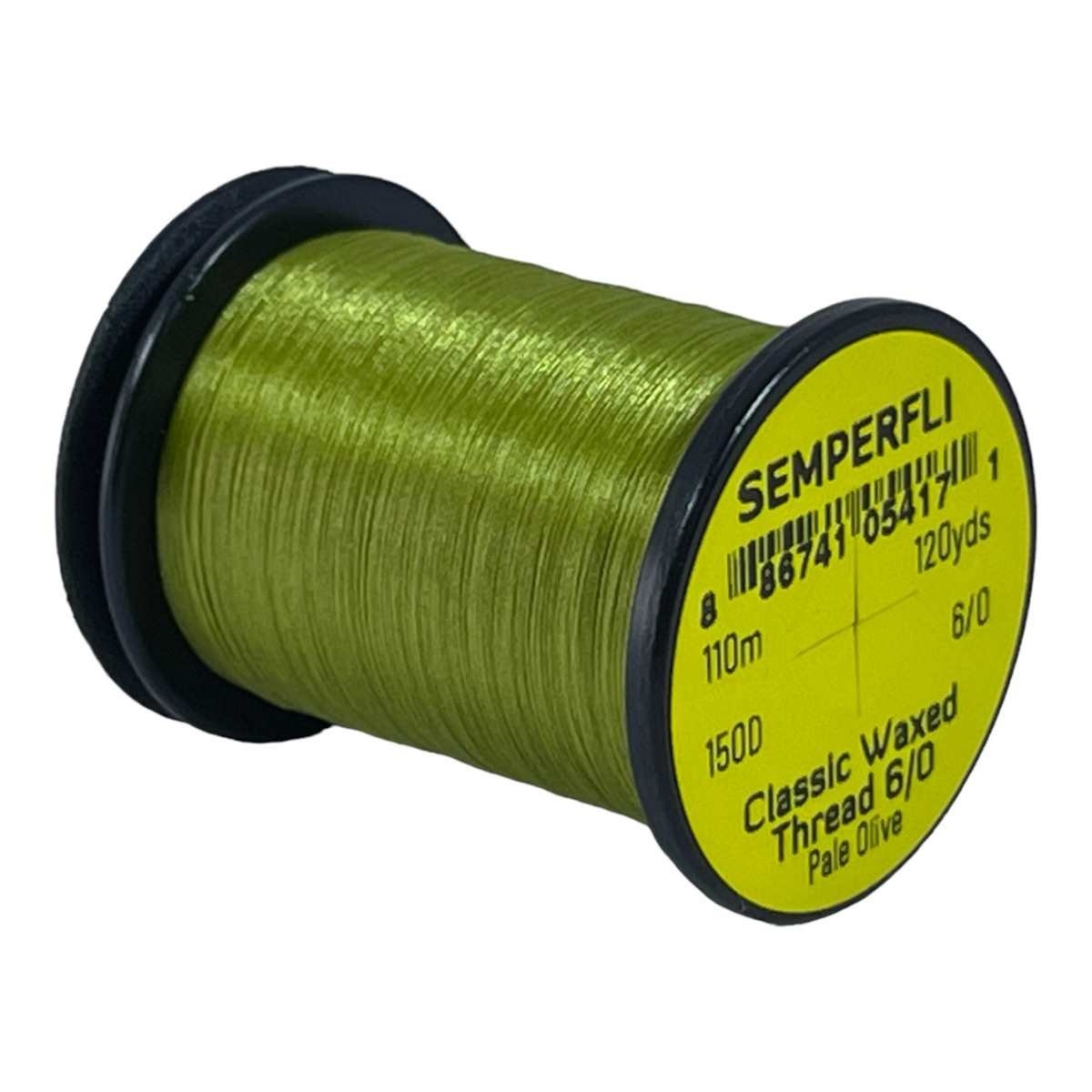Semperfli Classic Waxed Fly Tying Thread 6/0 110m Pale Olive