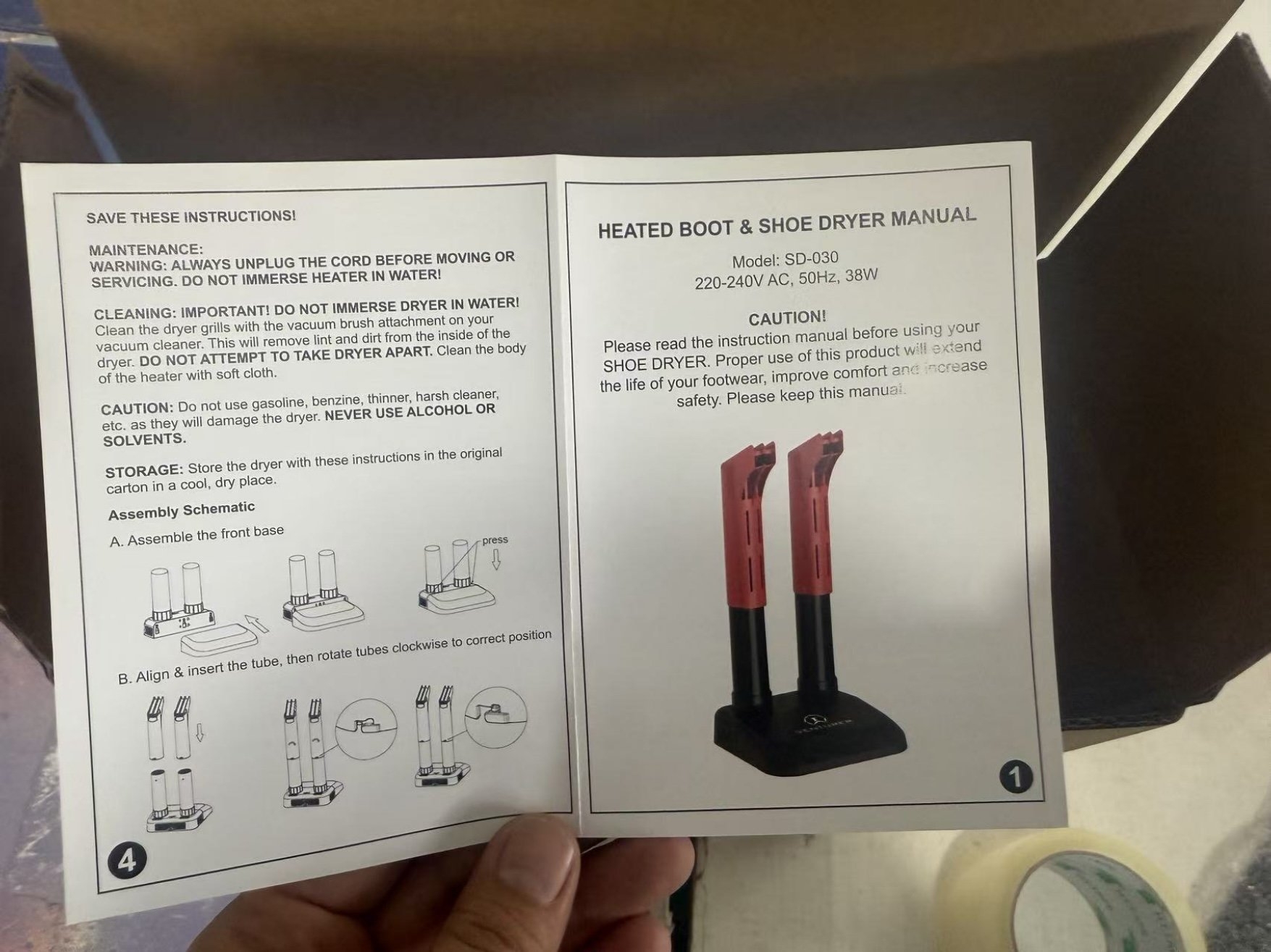 Venturer Compact Portable Boot & Shoe Dryer