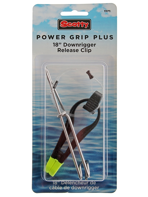 Scotty 1171 Power Grip 18in Leader and Stacking Release Clip