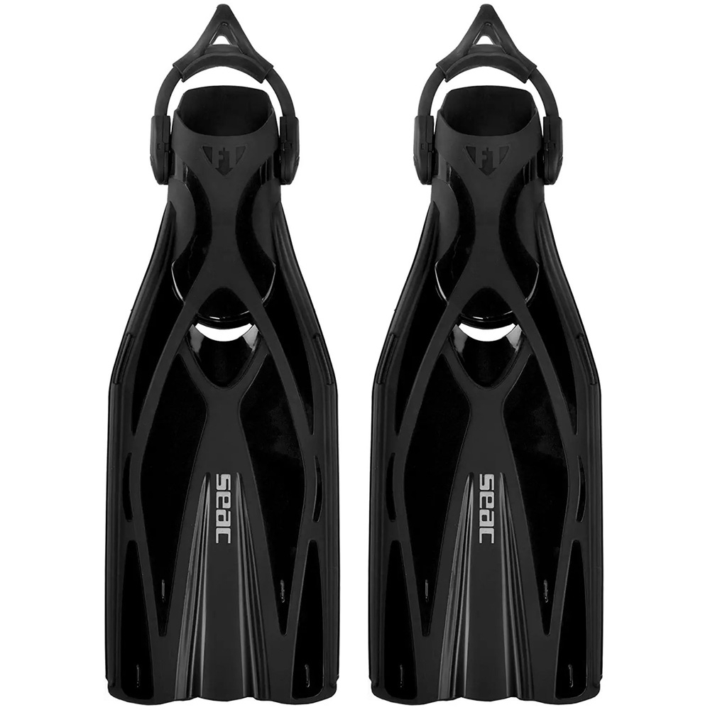Seac F1 S Open Heel Dive Fins Black