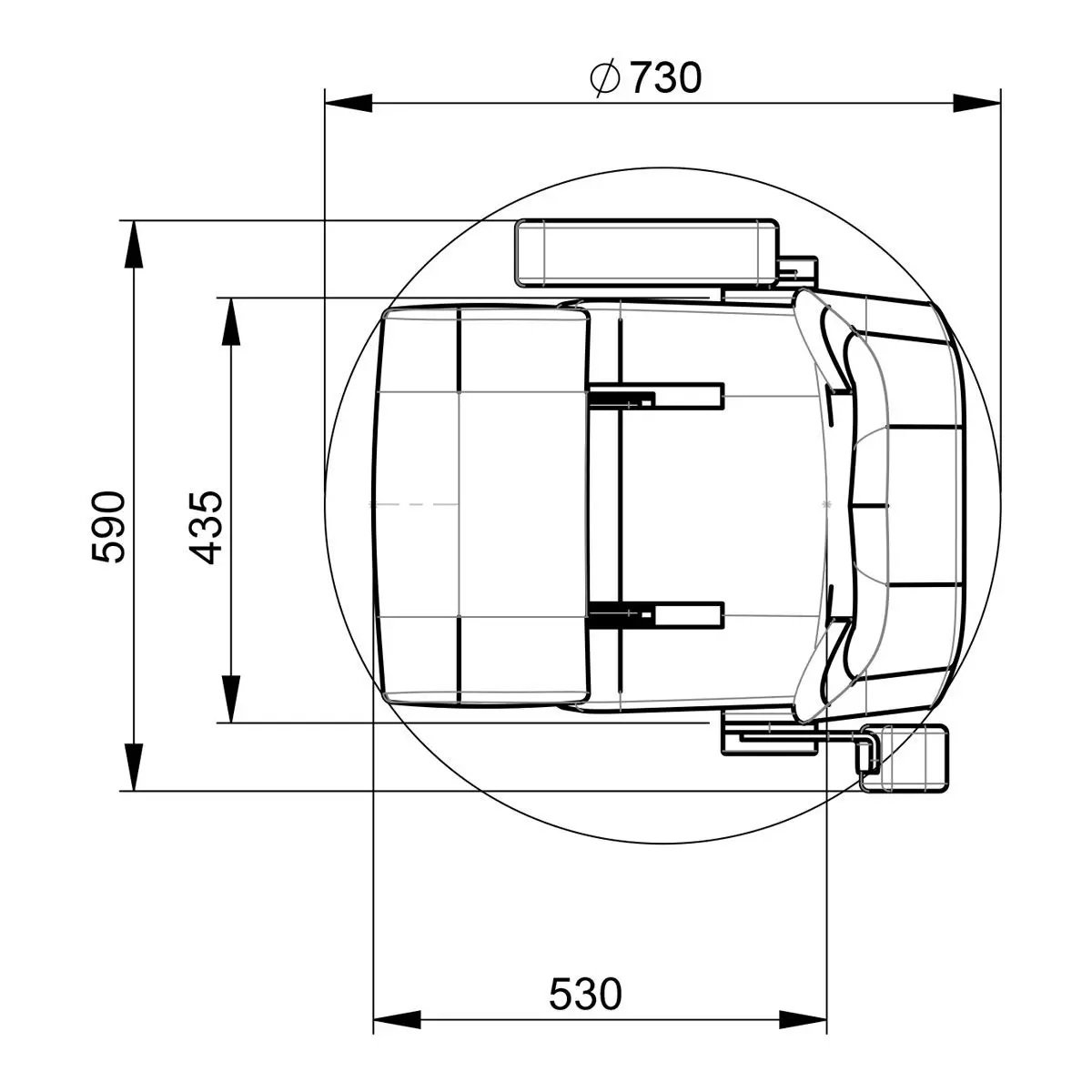 V-Quipment Seaman Helm Seat with Flip-Up Squab Orange Brown