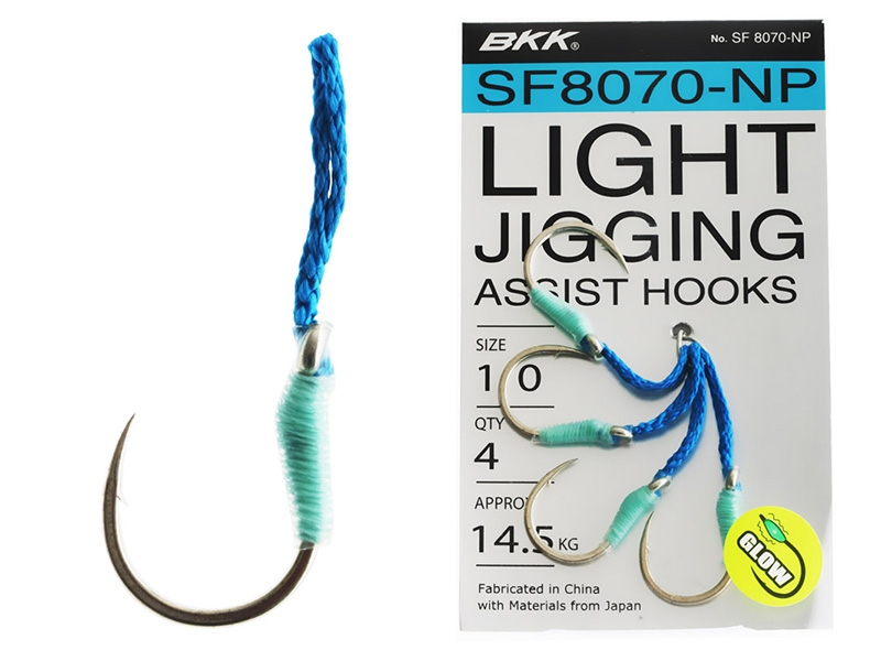 BKK SF8070-NP Light Jigging Assist Hook 1/0 Qty 4
