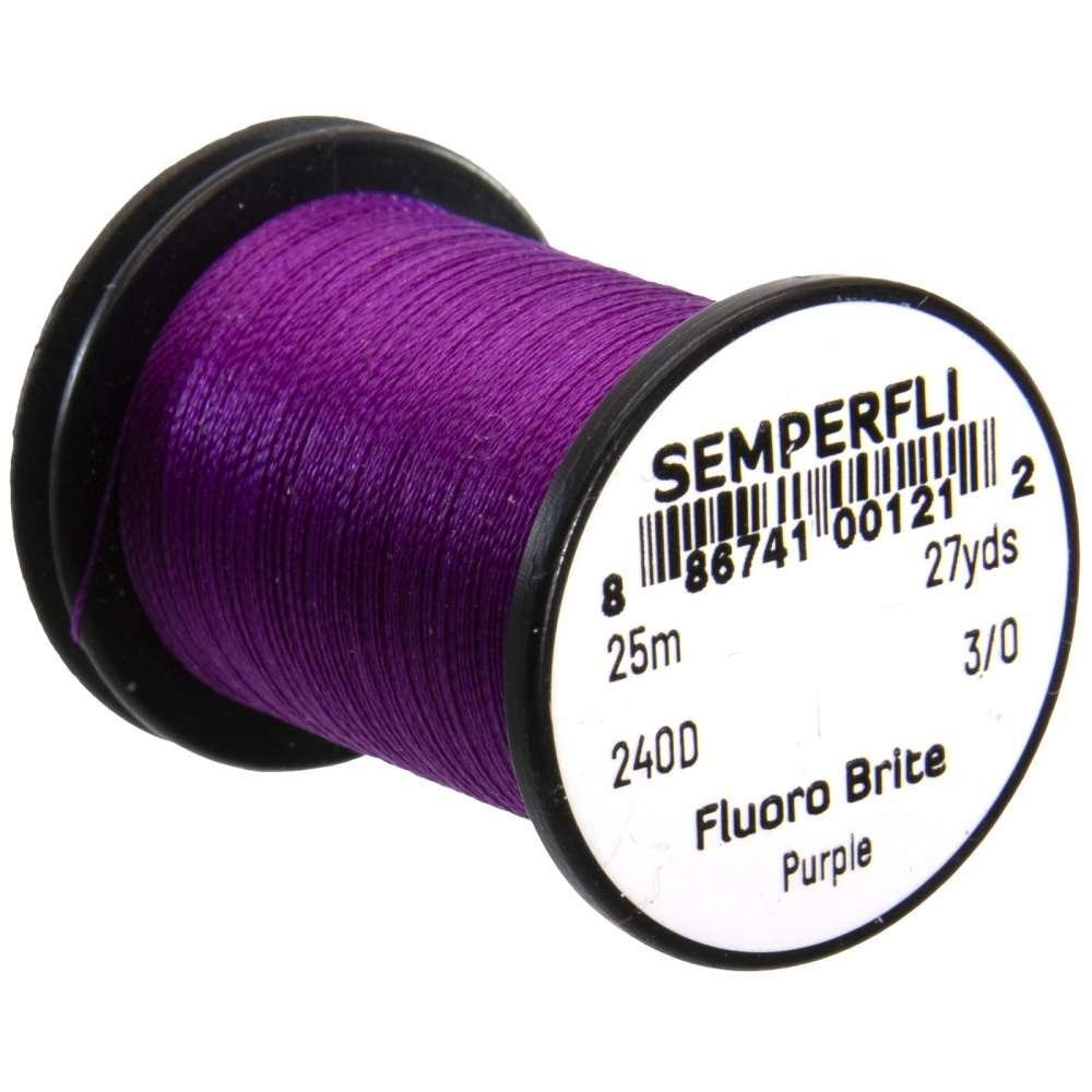 Semperfli Fluoro Brite Fly Tying Thread 3/0 27yd Purple