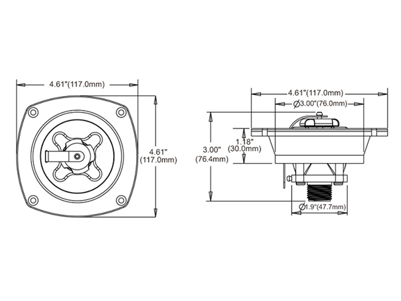 Seaflo Water Inlet with Pressure Regulator White