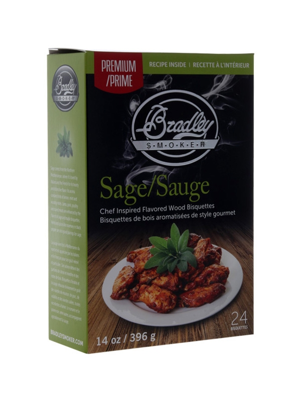 Bradley Smoker Premium Flavoured Bisquettes 24 Pack - Sage