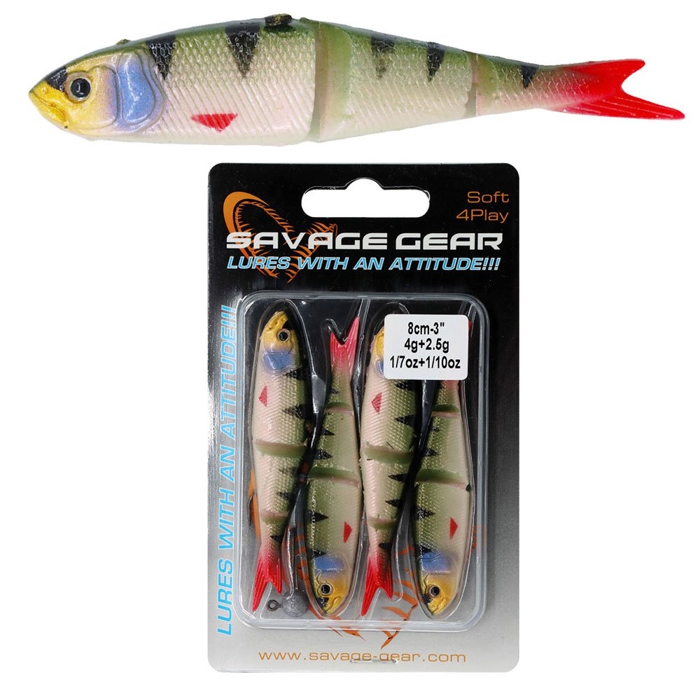 Savage Gear 4Play Swim and Jerk Swimming Soft Bait 8cm 4g Perch