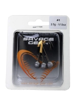 Savage Gear Ball Jig Heads No.1 2.5g Qty 3 Thumbnail Savage Gear Ball Jig Heads No.1 2.5g Qty 3