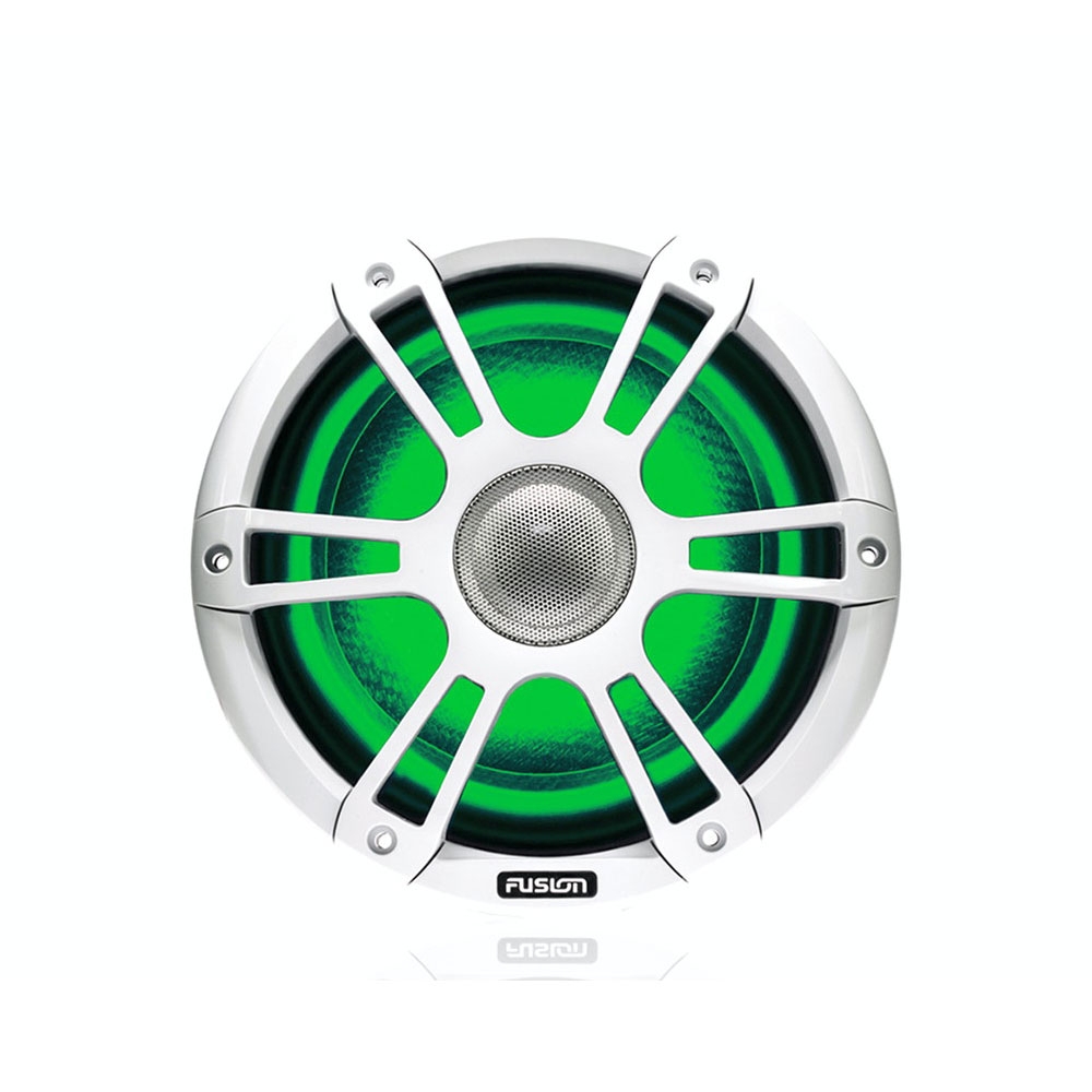 Fusion Signature Series 3 Sports White Coaxial Marine Speakers CRGBW LED 6.5in 230W