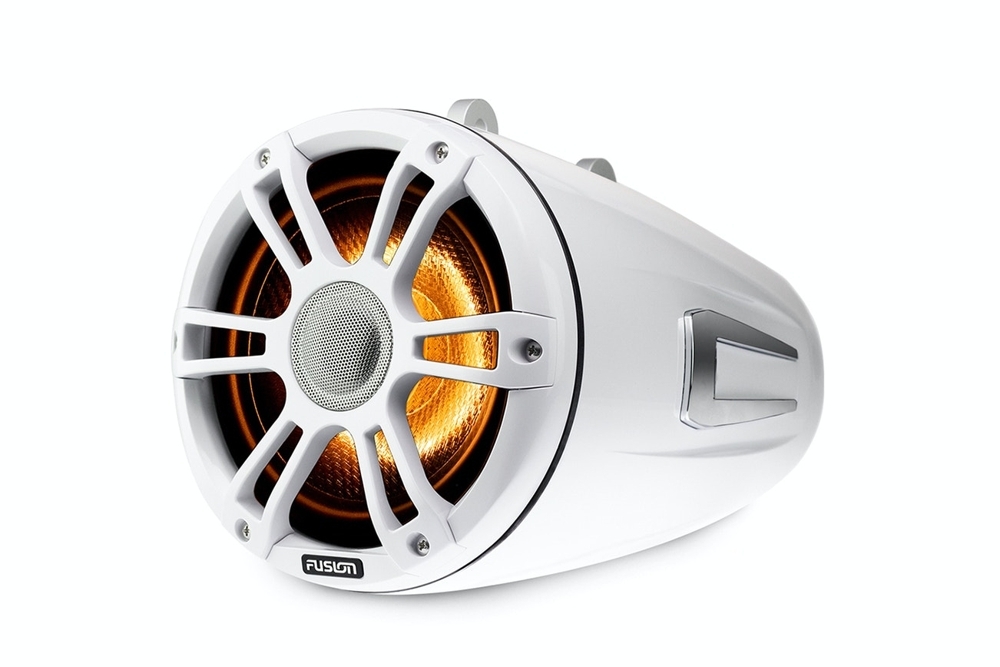 Fusion Signature 3 Sports White LED Marine Wake Tower Speakers 7.7in 280W