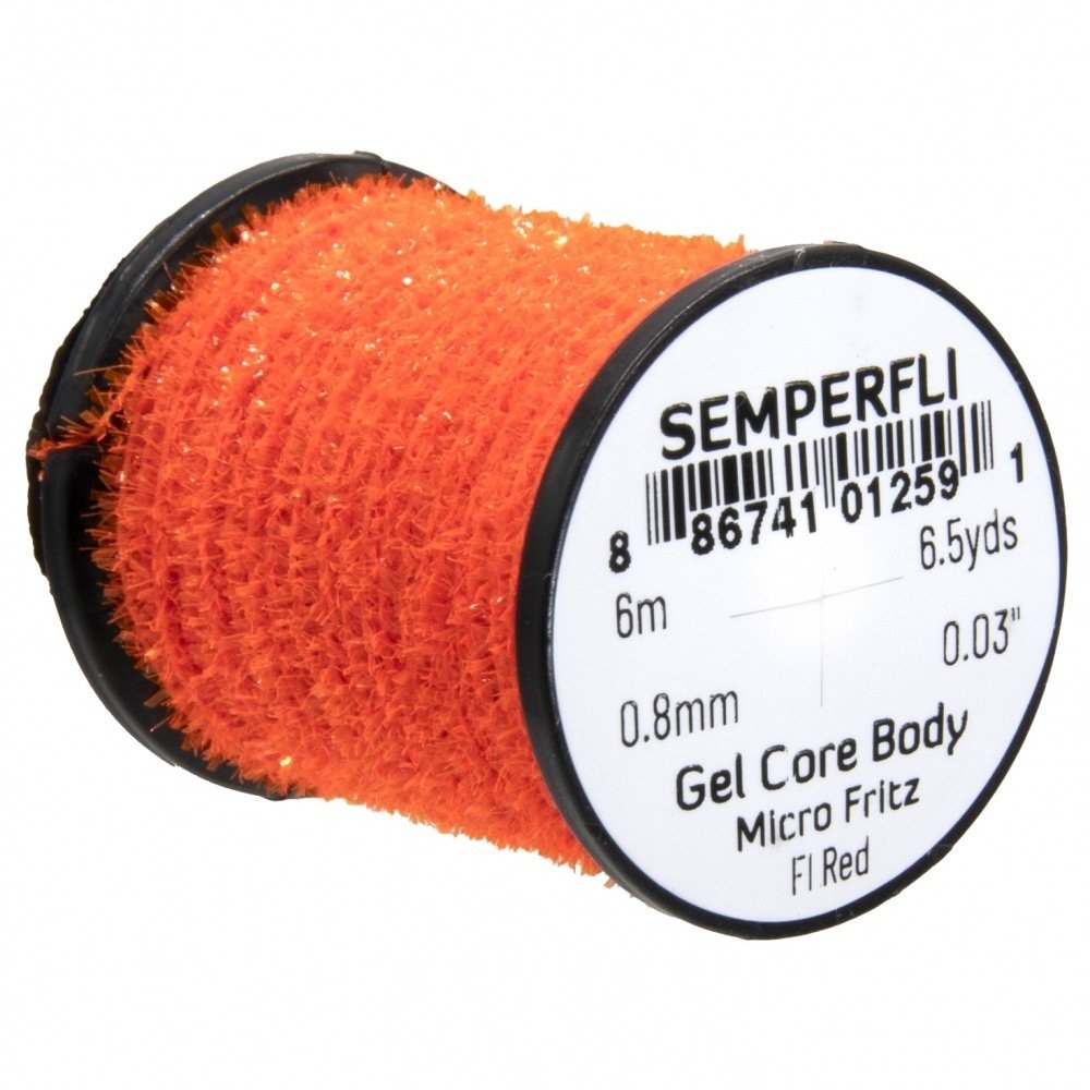 Semperfli Gel Core Body Micro Fritz Chenille Fluoro Red