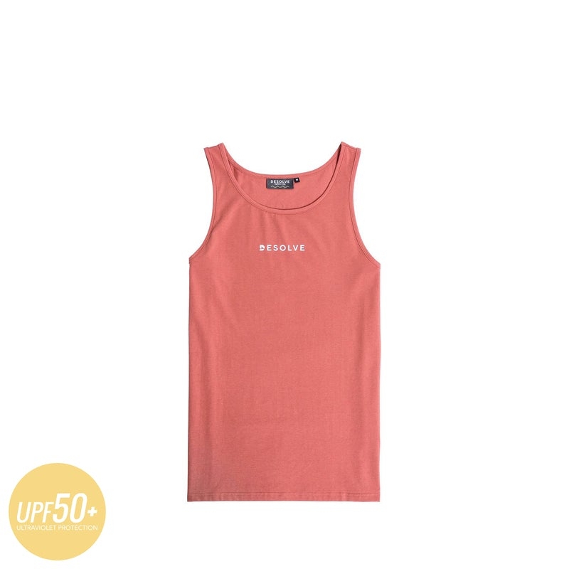 Desolve Shark Mens Singlet Burgundy Medium