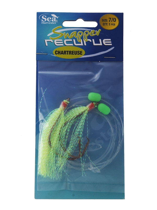 Sea Harvester Snapper Recurve Flasher Rig 7/0 Chartreuse