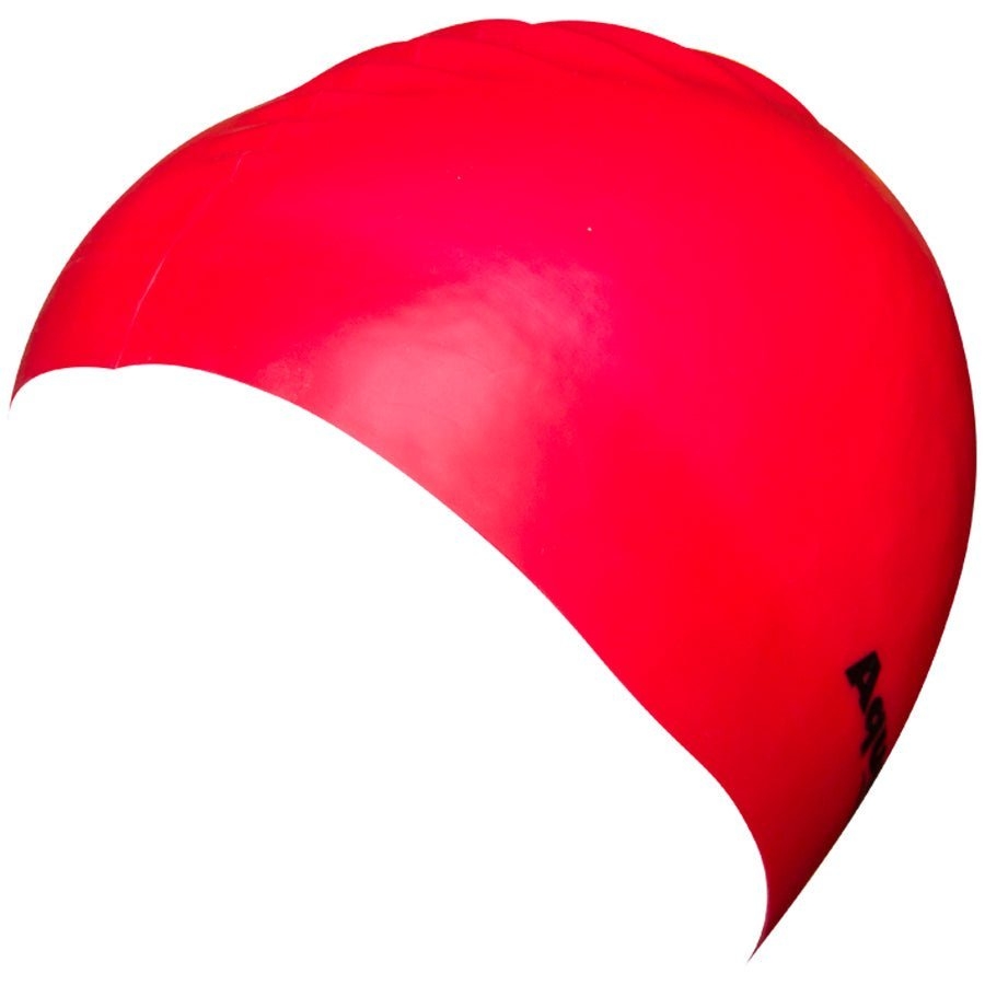 Aqualine Silicone Junior Swim Cap Red