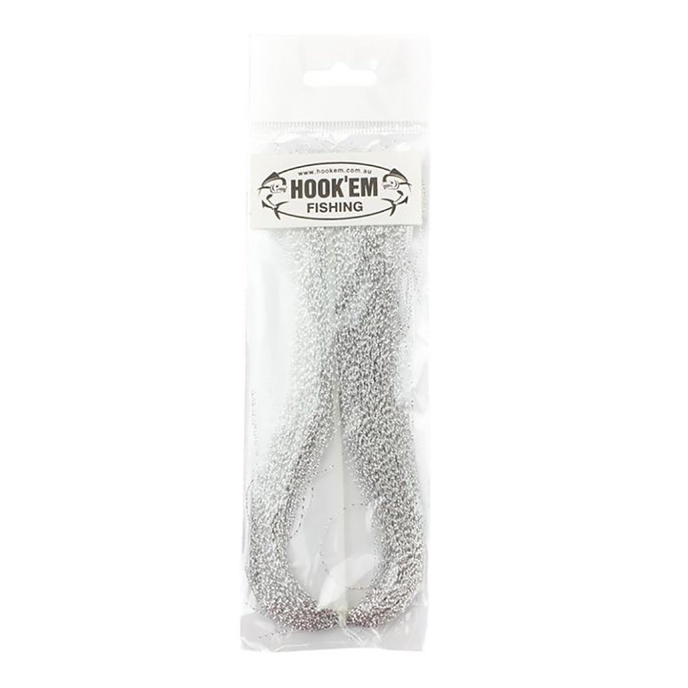 Hook'em Tinsel Flash Hair Silver