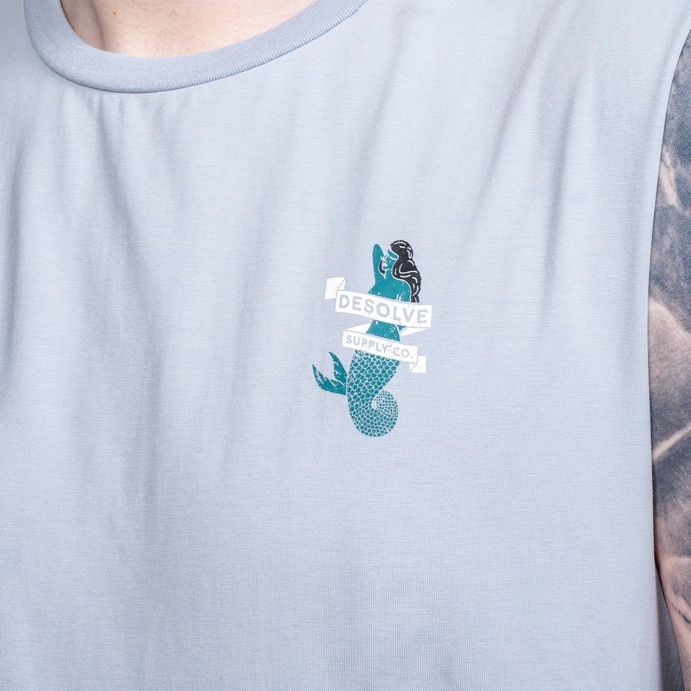 Desolve Siren UPF50+ Mens Muscle Singlet